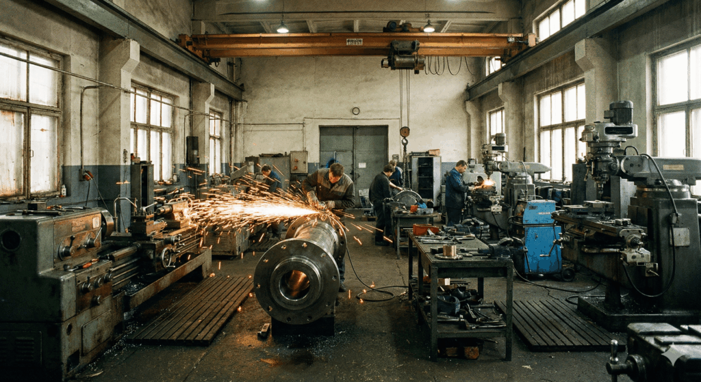 Workshop and machines